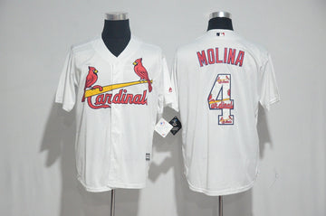 Yadier Molina St. Louis Cardinals white jersey