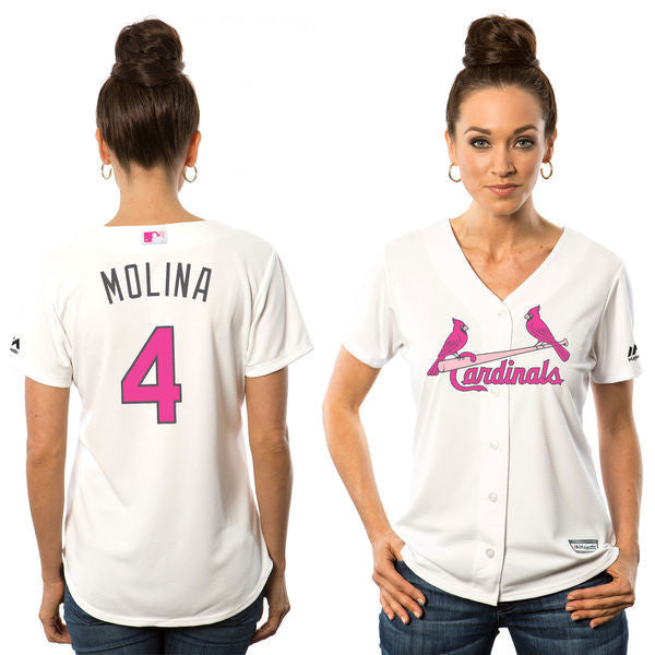 Yadier Molina St. Louis Cardinals white jersey