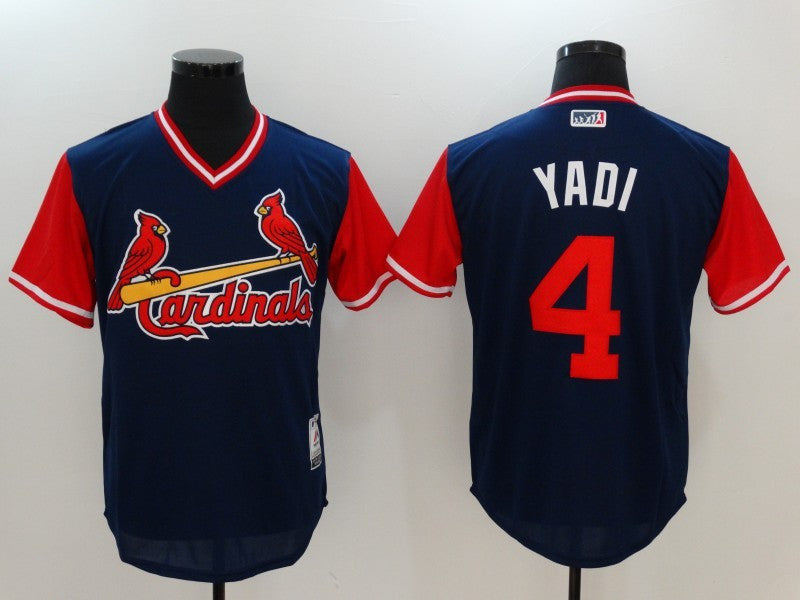 Yadier Molina Yadi Majestic St. Louis Cardinals navy jersey