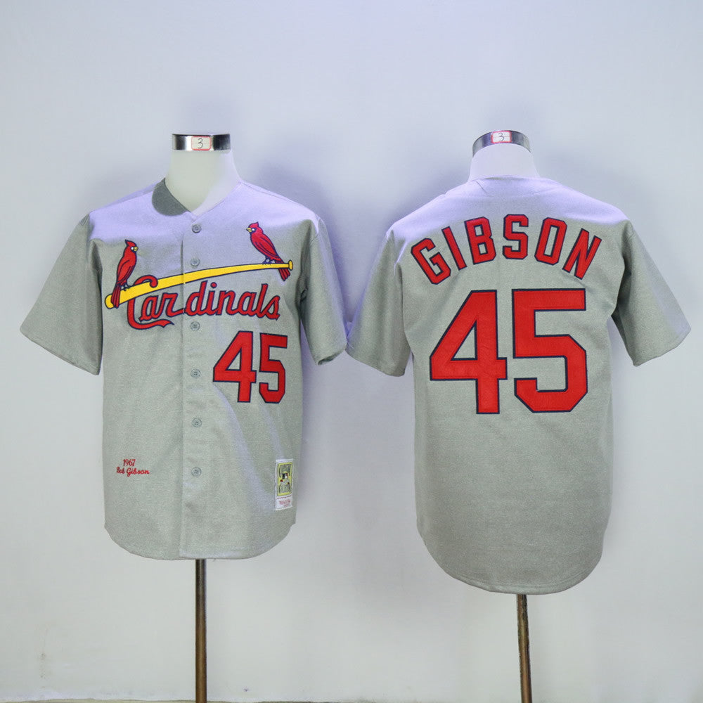 Bob Gibson St. Louis Cardinals grey Throwback jersey