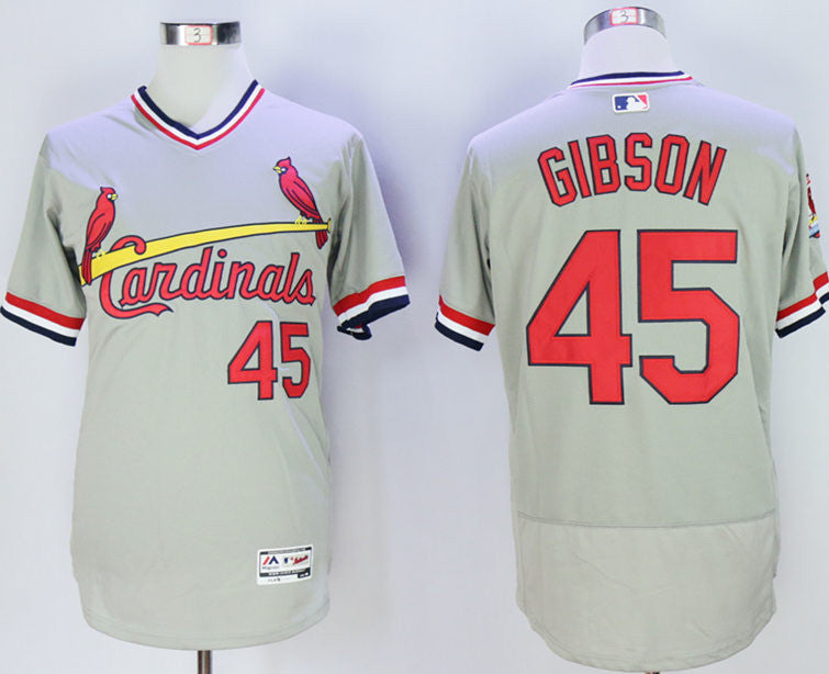 Bob Gibson St. Louis Cardinals grey jersey