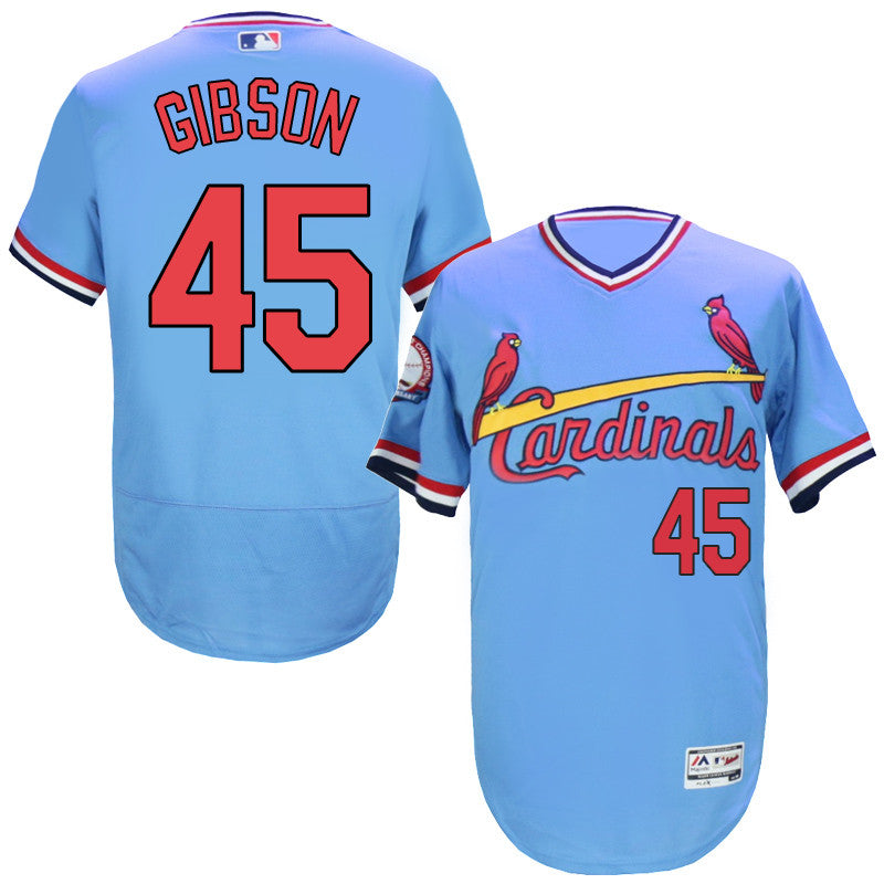 Bob Gibson St. Louis Cardinals blue Cooperstown jersey