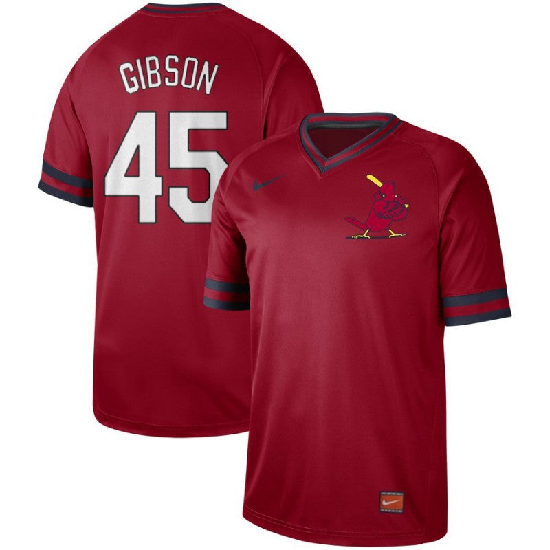 Bob Gibson St. Louis Cardinals red Throwback jersey