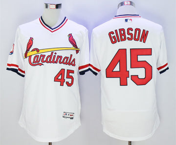 Bob Gibson St. Louis Cardinals white Throwback jersey