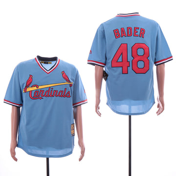 Harrison Bader St. Louis Cardinals blue Throwback jersey