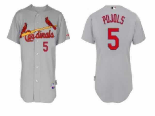 Pujols St. Louis Cardinals grey jersey