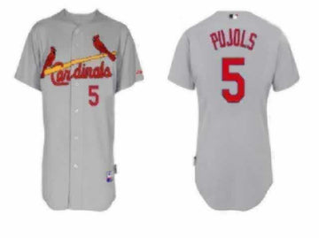 Pujols St. Louis Cardinals grey jersey