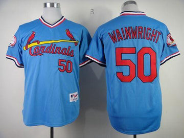 Adam Wainwright St. Louis Cardinals blue jersey