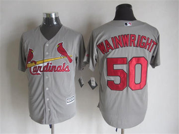 Adam Wainwright St. Louis Cardinals grey jersey