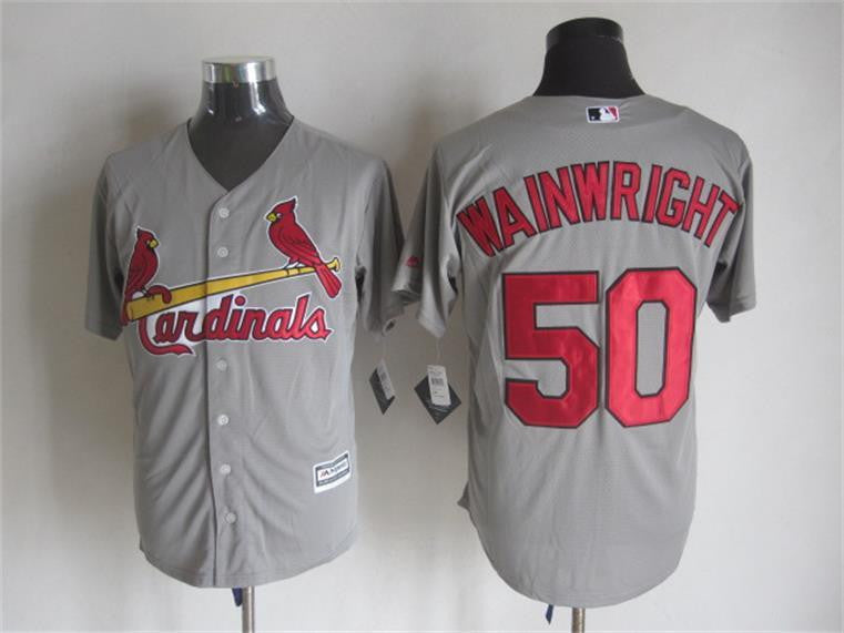 Adam Wainwright St. Louis Cardinals grey jersey