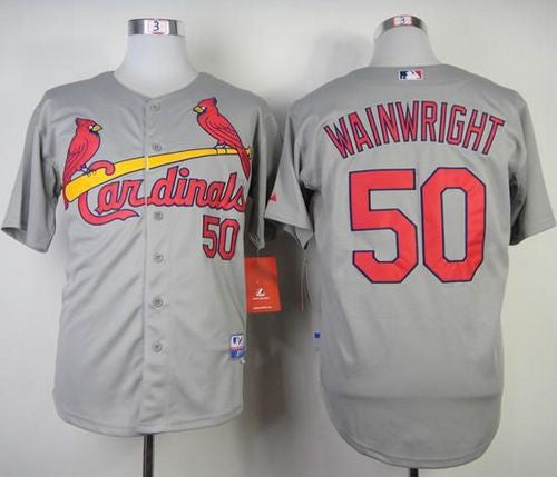 Adam Wainwright St. Louis Cardinals grey jersey