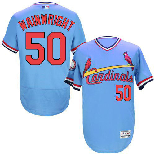 Adam Wainwright St. Louis Cardinals blue Cooperstown jersey