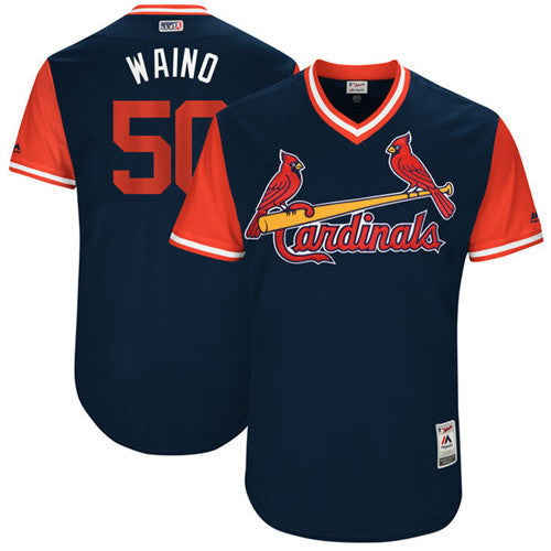 Adam Wainwright Waino Majestic St. Louis Cardinals navy jersey