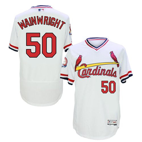 Adam Wainwright St. Louis Cardinals white Throwback jersey