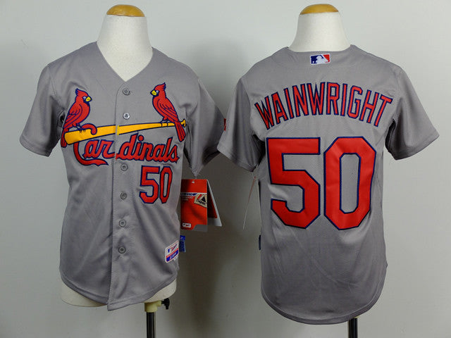 Wainwright St. Louis Cardinals grey jersey