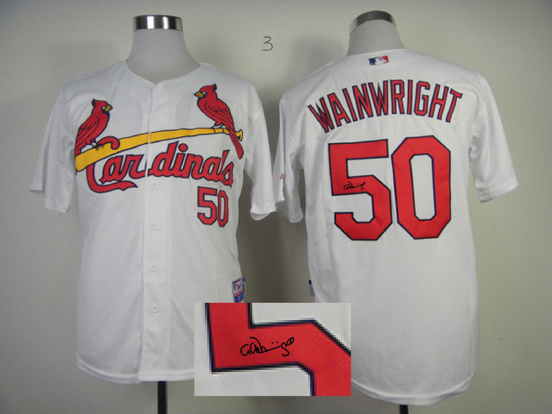 Wainwright St. Louis Cardinals white jersey