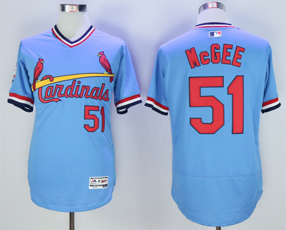 Willie McGee St. Louis Cardinals blue Throwback jersey