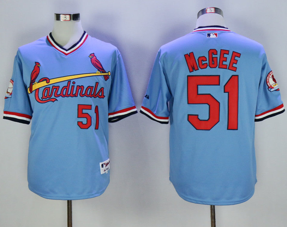 Willie McGee St. Louis Cardinals blue Throwback jersey