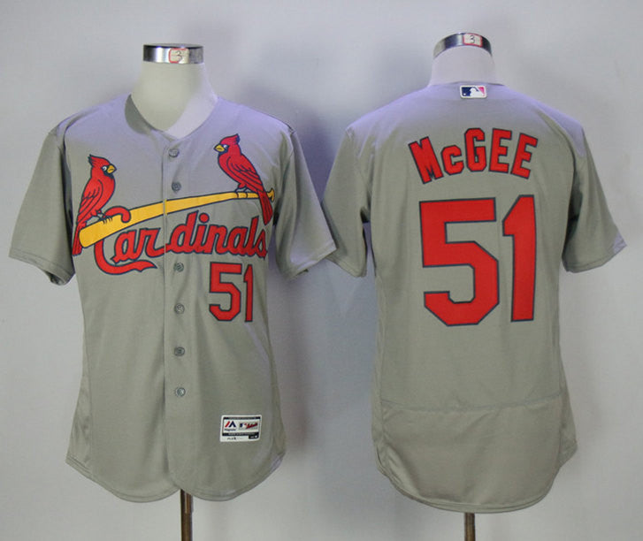 Willie McGee St. Louis Cardinals grey jersey