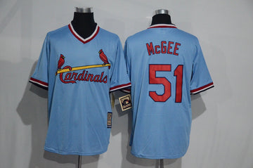 Willie McGee St. Louis Cardinals blue Throwback jersey
