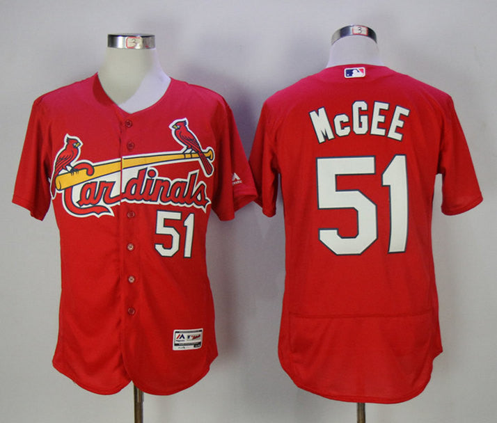 Willie McGee St. Louis Cardinals red jersey
