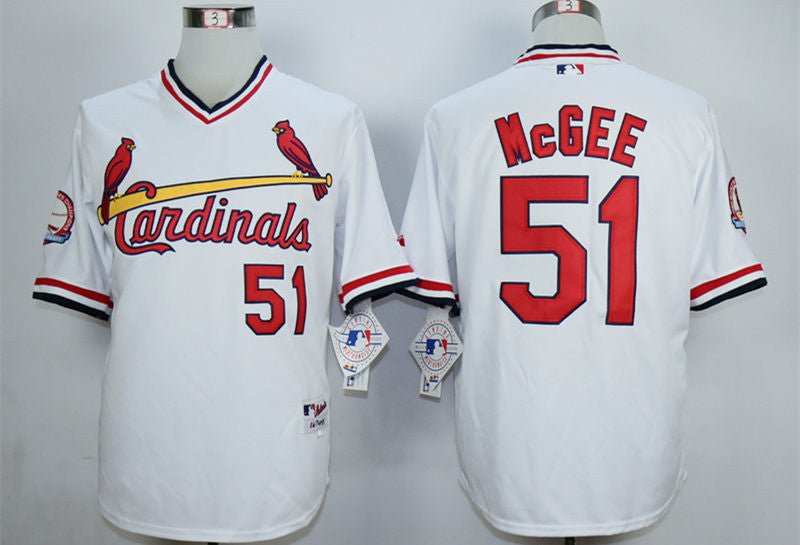 Willie McGee St. Louis Cardinals white jersey