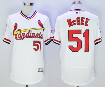Willie McGee St. Louis Cardinals white Throwback jersey
