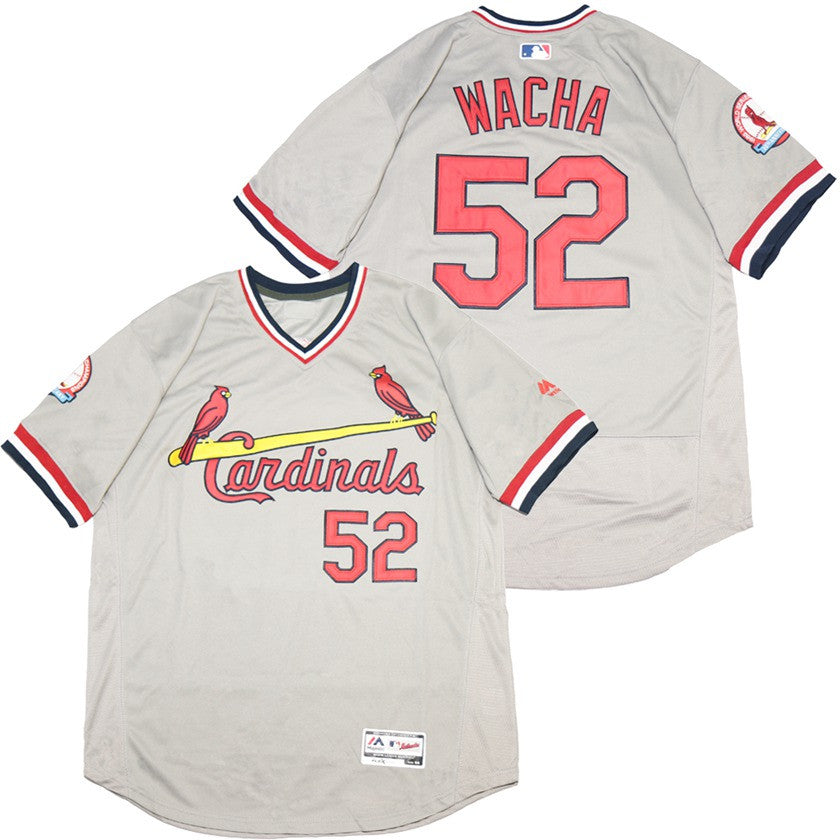 Michael Wacha St. Louis Cardinals gray Throwback jersey