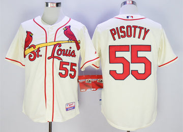 Stephen Pisotty St. Louis Cardinals cream jersey