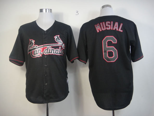 Musial St. Louis Cardinals black Fashion jersey