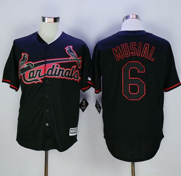 Stan Musial St. Louis Cardinals black Fashion jersey