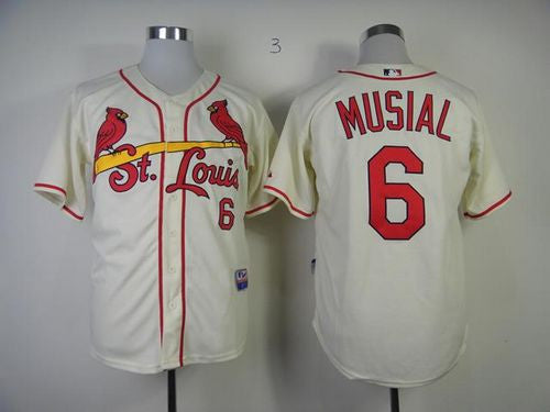 Stan Musial St. Louis Cardinals cream Alternate jersey