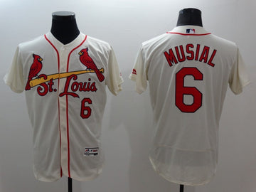 Stan Musial St. Louis Cardinals cream jersey