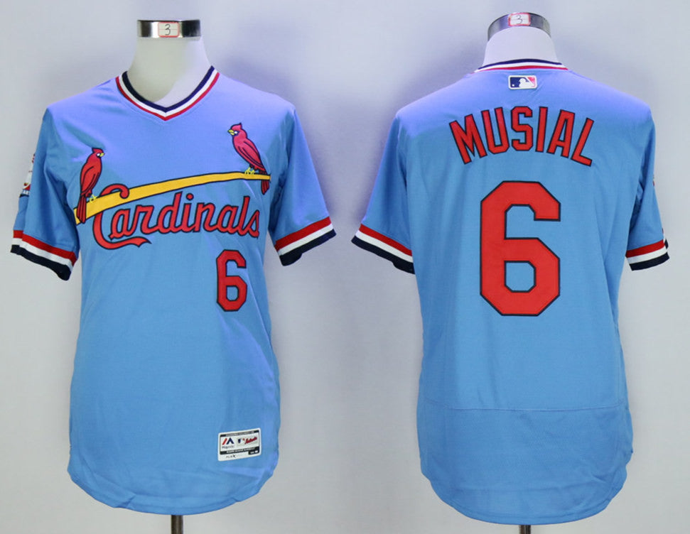 Stan Musial St. Louis Cardinals blue Cooperstown jersey