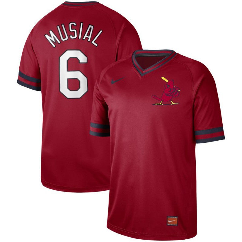Stan Musial St. Louis Cardinals red Throwback jersey