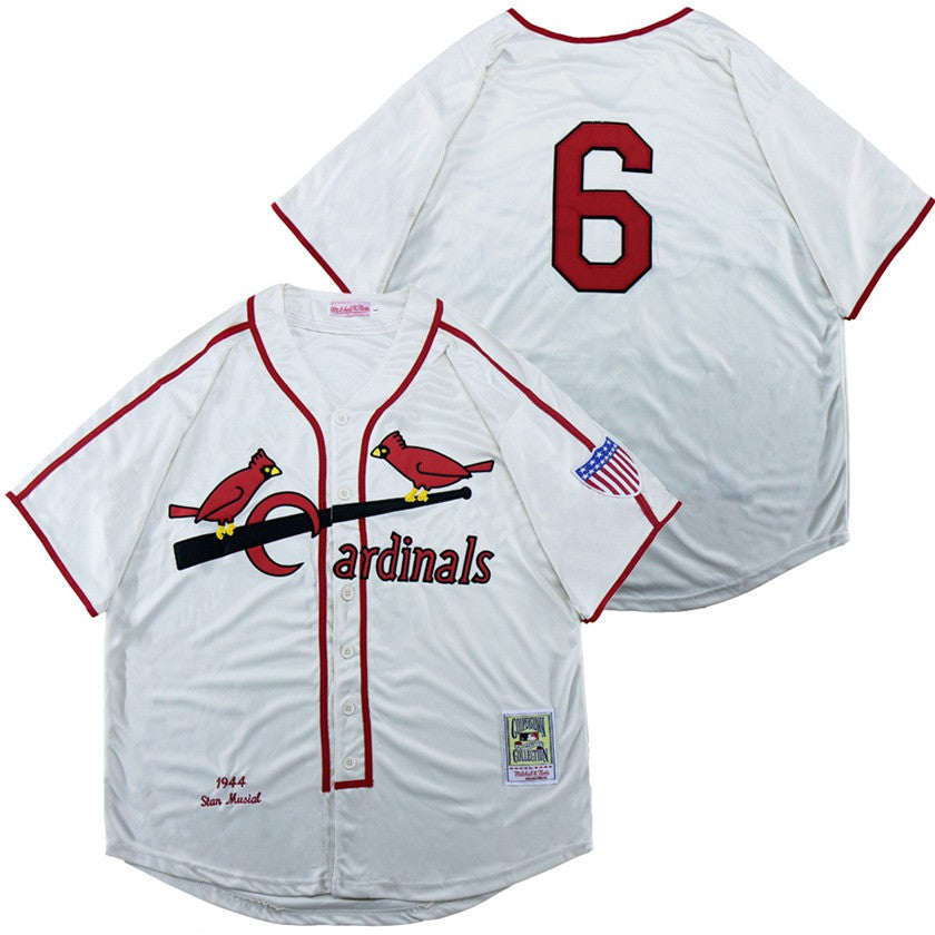 Stan Musial St. Louis Cardinals white Throwback jersey