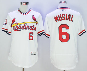 Stan Musial St. Louis Cardinals white Throwback jersey