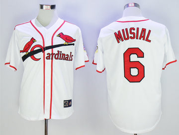 Stan Musial St. Louis Cardinals white Cooperstown jersey
