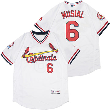 Stan Musial St. Louis Cardinals white jersey