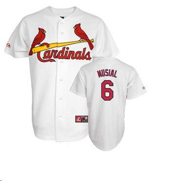 Stan Musial St. Louis Cardinals white jersey