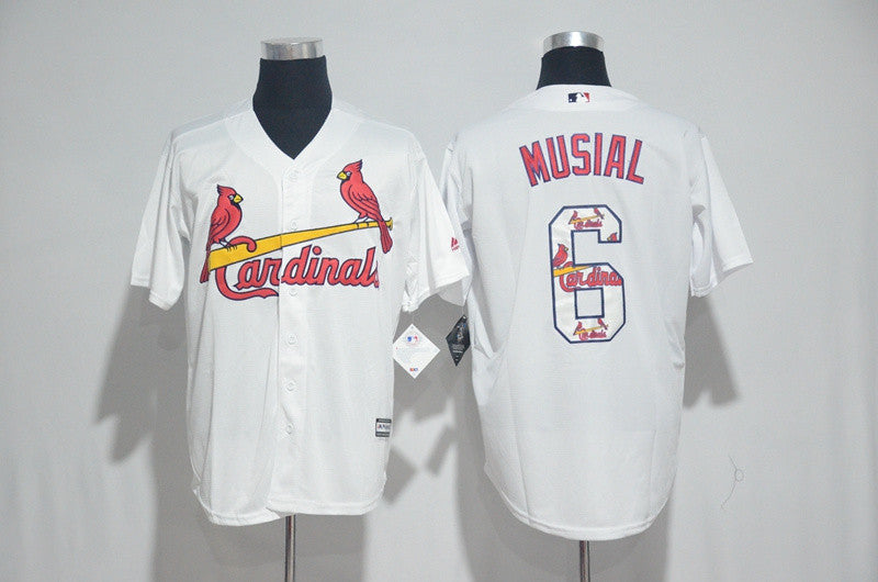 Stan Musial St. Louis Cardinals white jersey