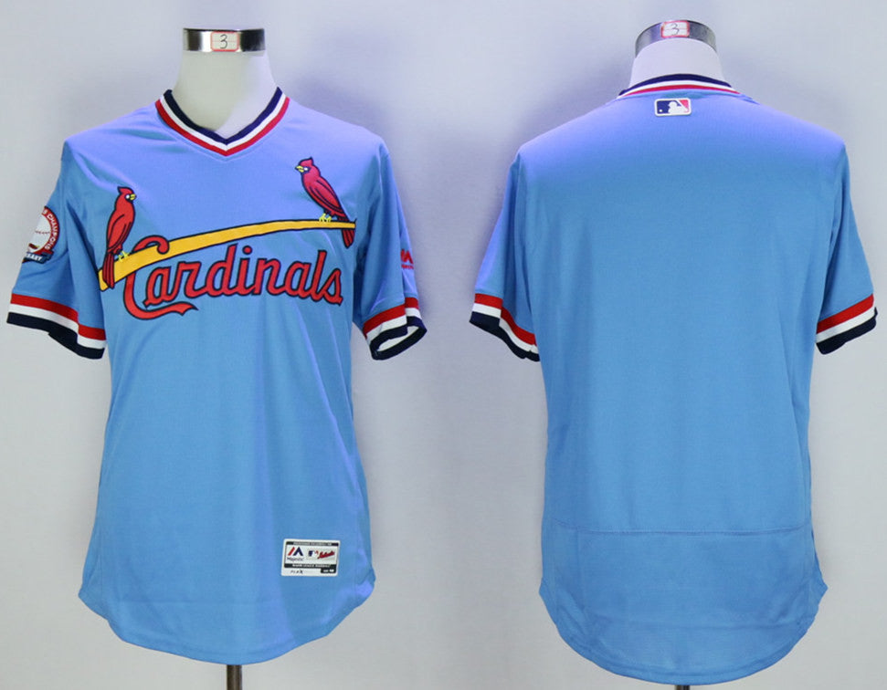 Custom St. Louis Cardinals blue Cooperstown jersey