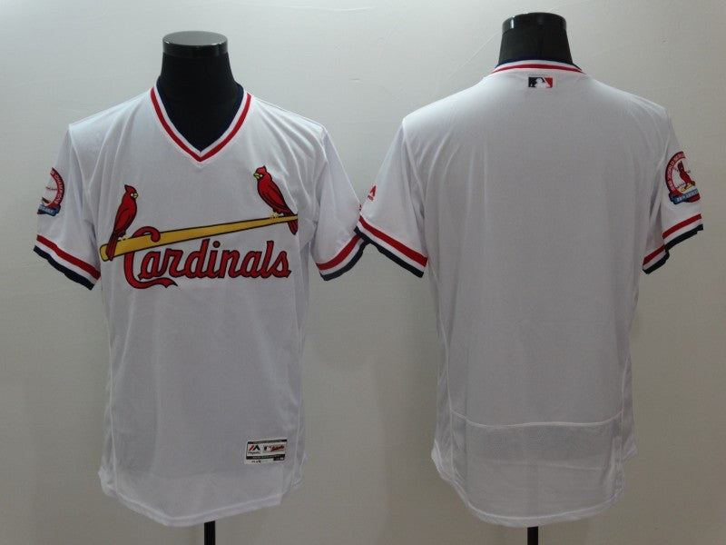 Custom St. Louis Cardinals white Throwback jersey