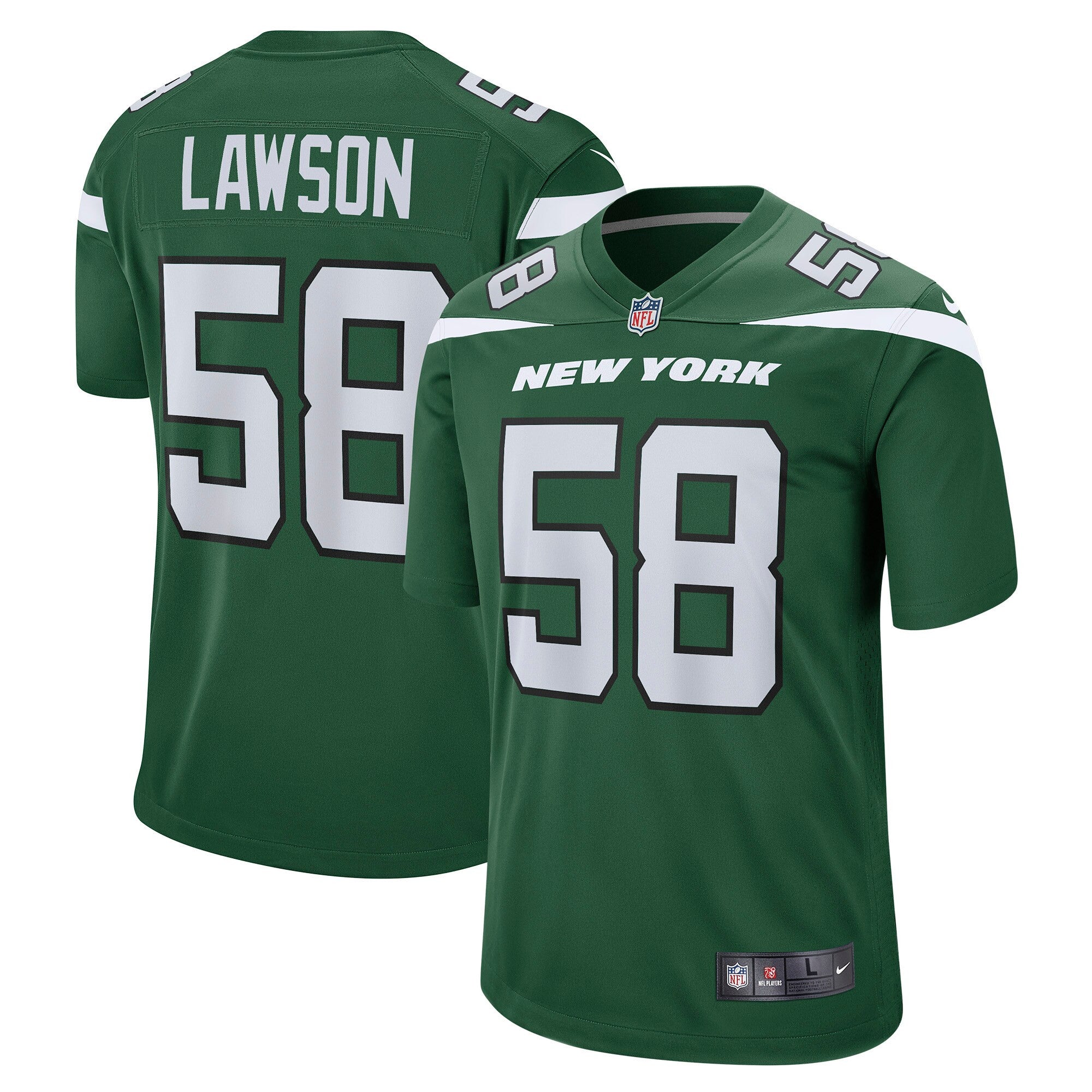 Carl Lawson Gotham New York Jets green jersey