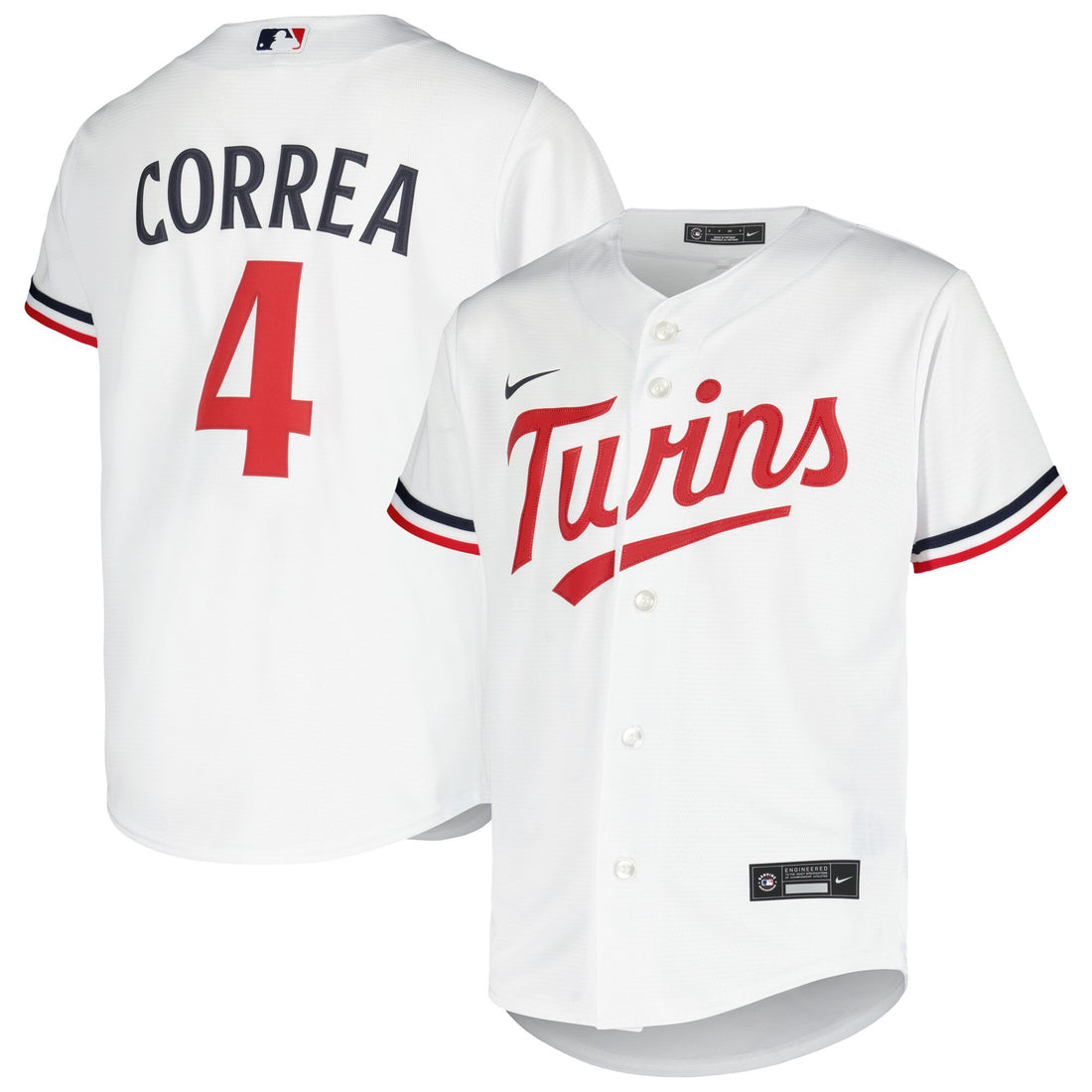 Carlos Correa Minnesota Twins white Alternate jersey