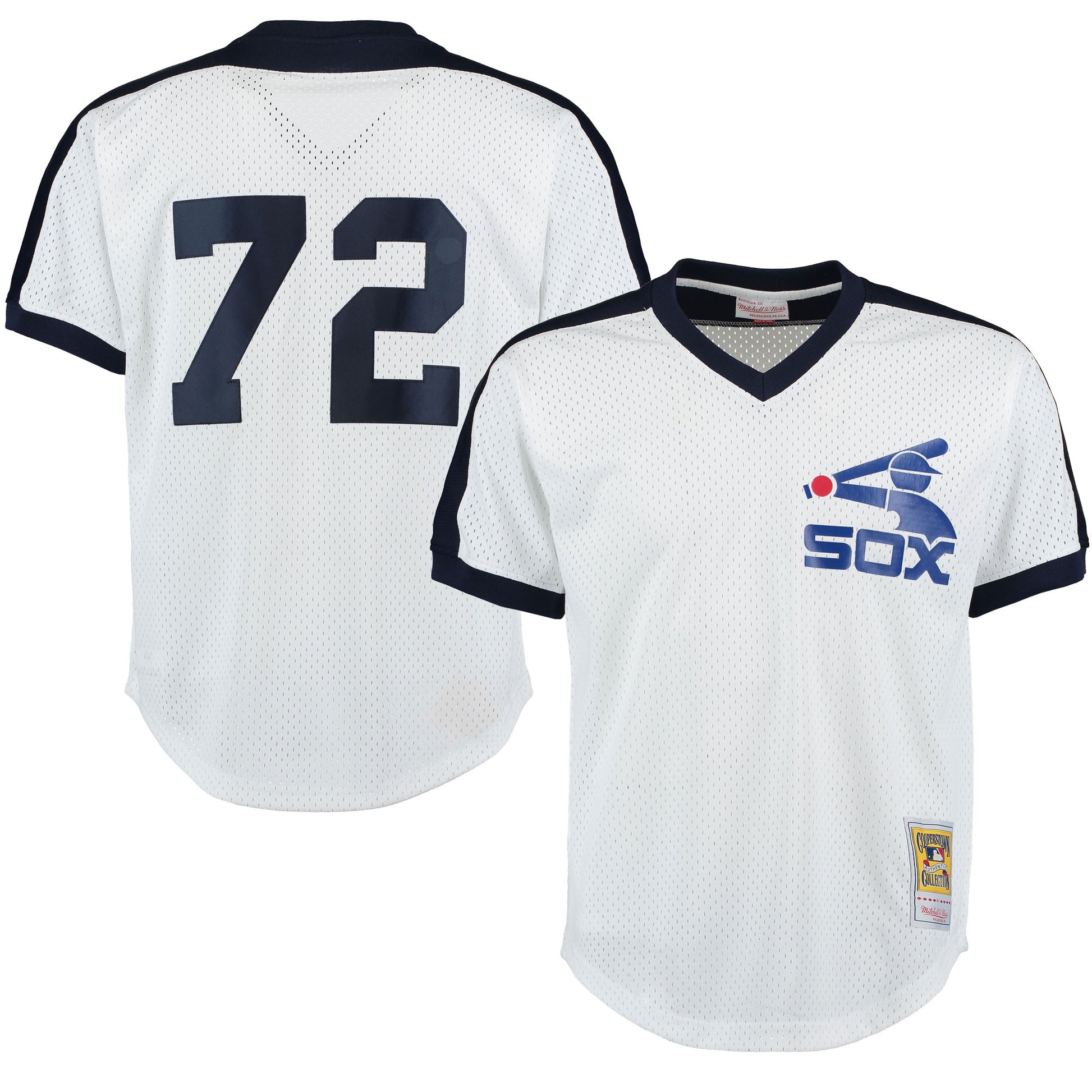Carlton Fisk Chicago White Sox white Cooperstown jersey