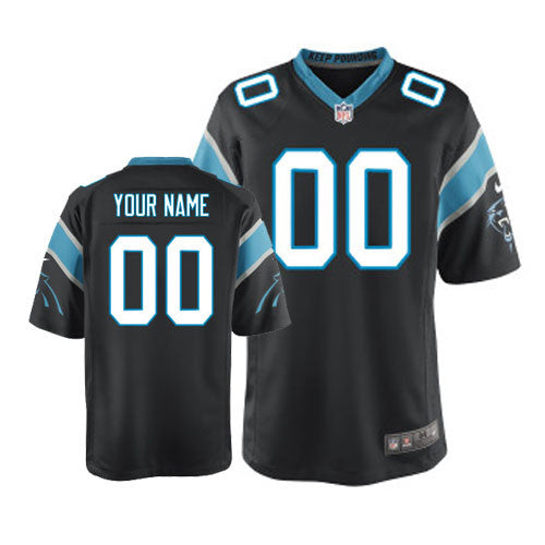Custom Carolina Panthers black Game jersey