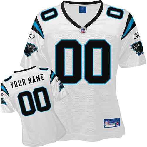 Custom Carolina Panthers white jersey