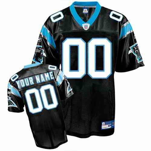 Custom Carolina Panthers black jersey
