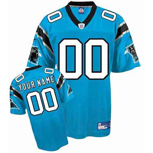 Custom Carolina Panthers blue jersey